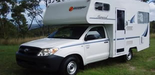 Kangaroo Campers campervan hire Sherwood 2-berth